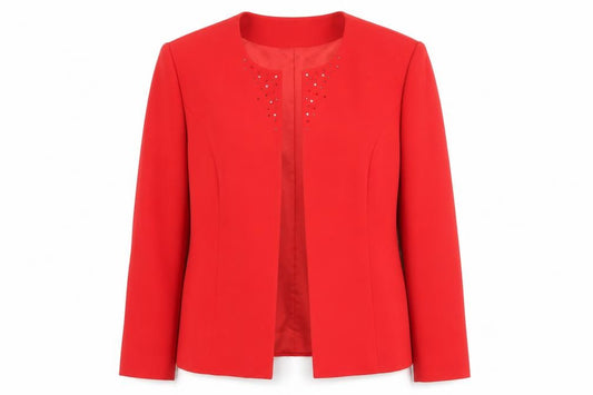 Braville Women’s Red Blazer Jacket Size 18 Tailored Stretch Suit Separate