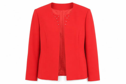 Braville Women’s Red Blazer Jacket Size 18 Tailored Stretch Suit Separate