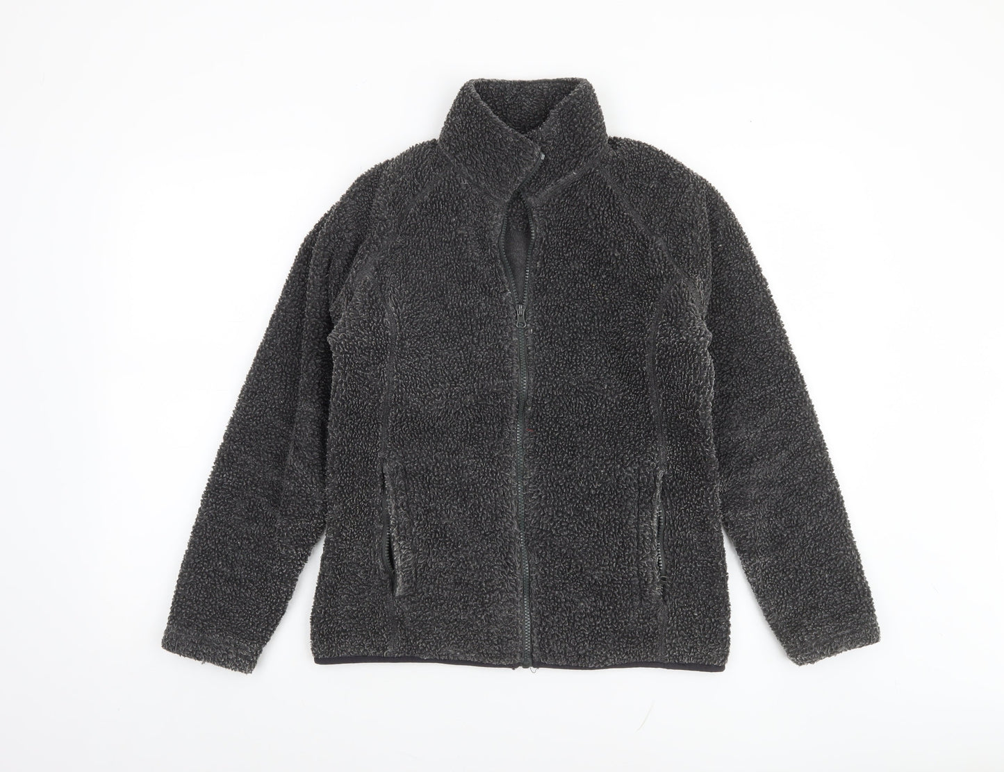 Mountainpass Women’s Grey Fleece Jacket Size 8 Full Zip Outdoor Wear