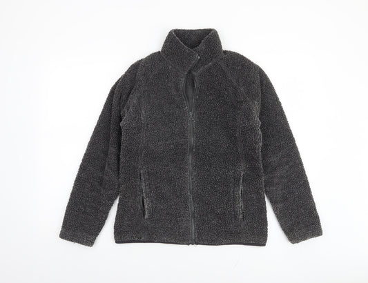 Mountainpass Women’s Grey Fleece Jacket Size 8 Full Zip Outdoor Wear