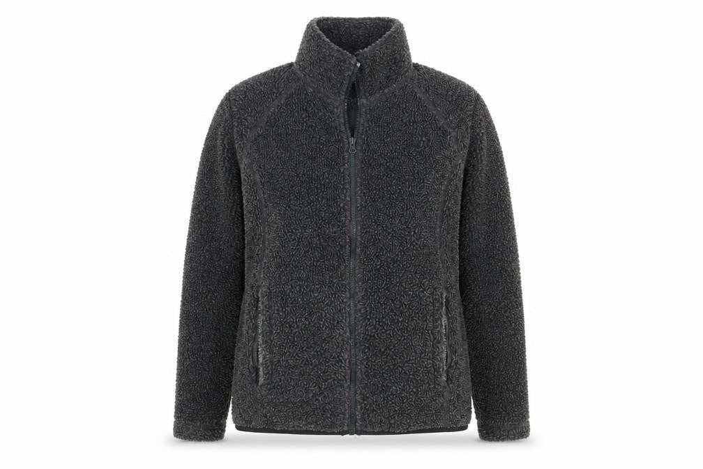 Mountainpass Women’s Grey Fleece Jacket Size 8 Full Zip Outdoor Wear