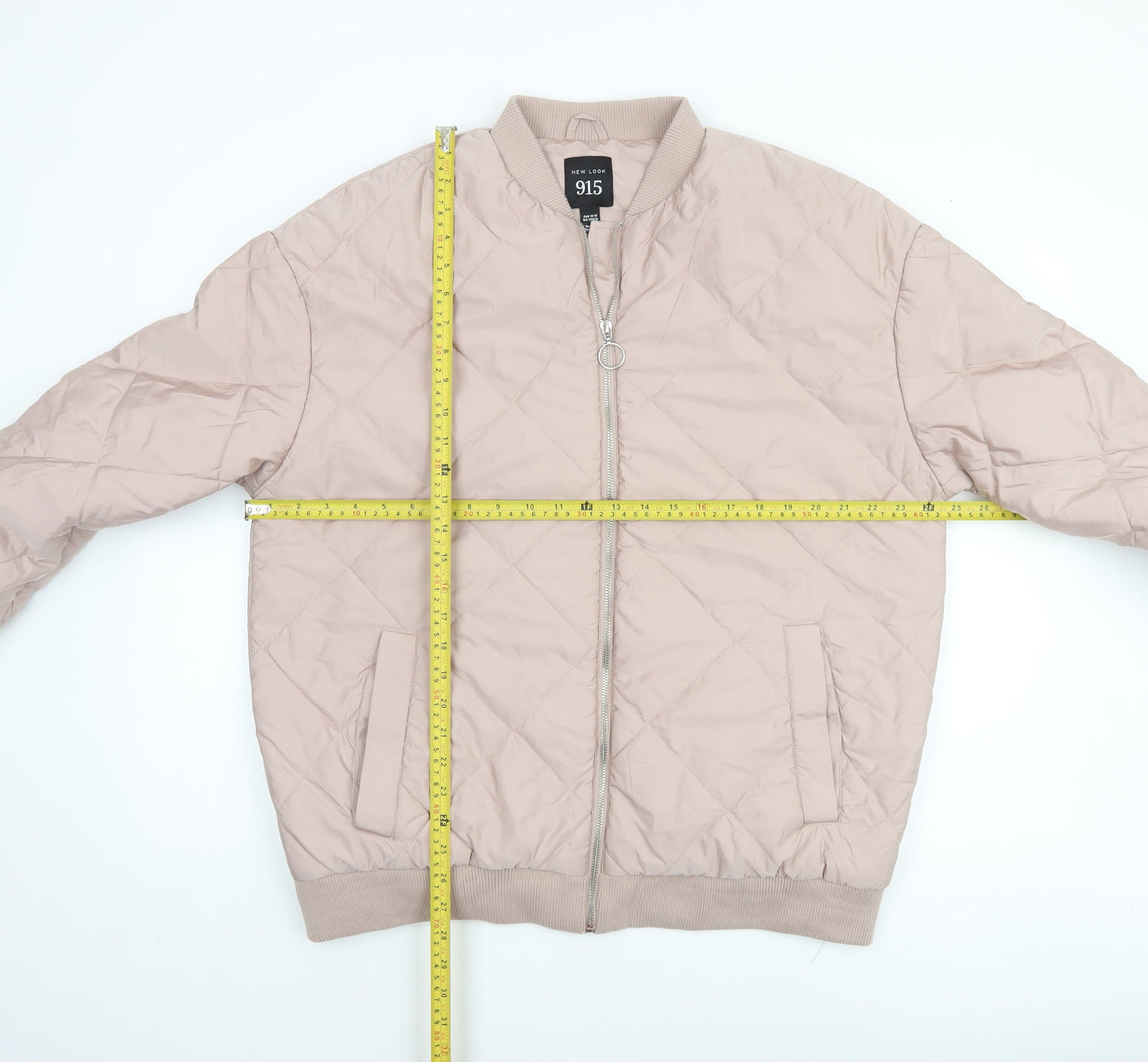 New Look Girls Beige Quilted Bomber Jacket Age 14-15 Years
