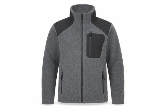Moorhead Men's Grey Softshell Fleece Jacket Size S Outdoor Hiking