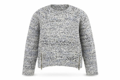 Candy Couture Girls Grey Knitted Pullover Jumper with Zip Accents Size 15 Years