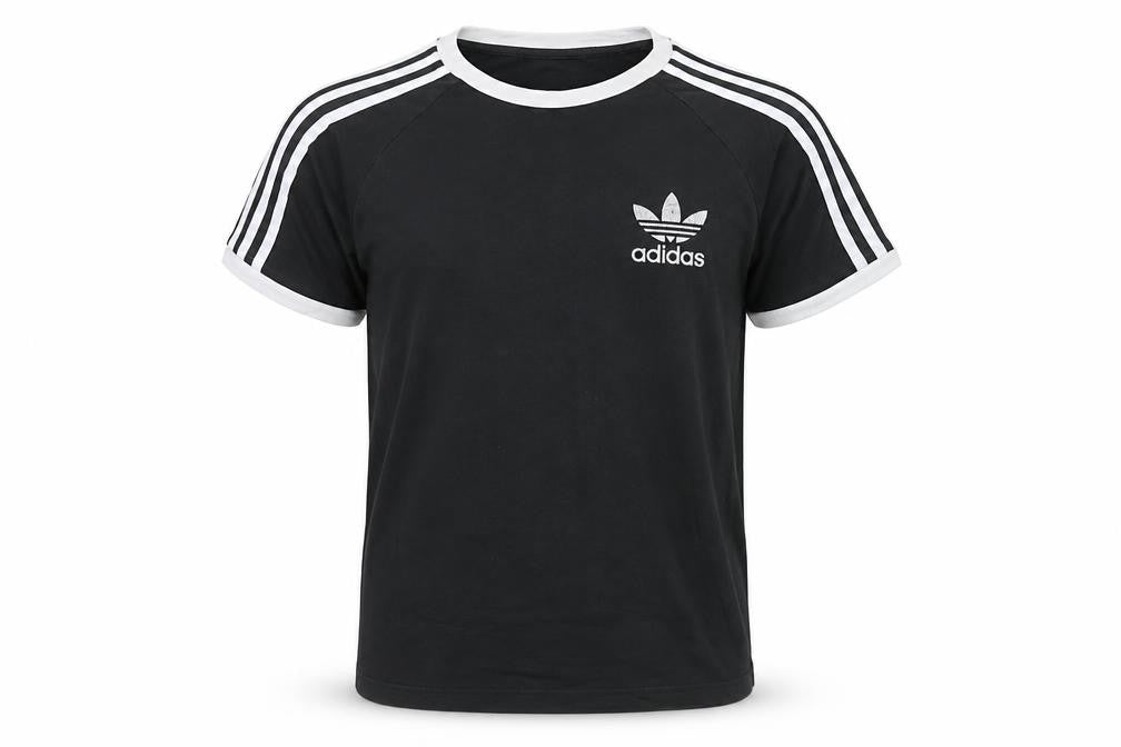 Adidas Men's Black Small Vintage Trefoil Sports T-Shirt
