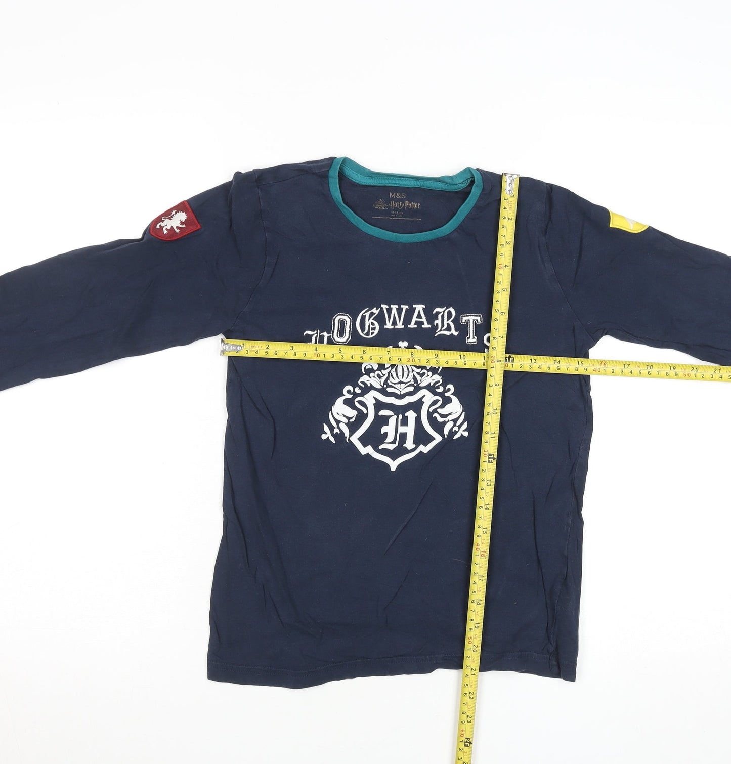 Marks and Spencer Boys Blue Harry Potter Long Sleeve Hogwarts T-Shirt 10-11 Years