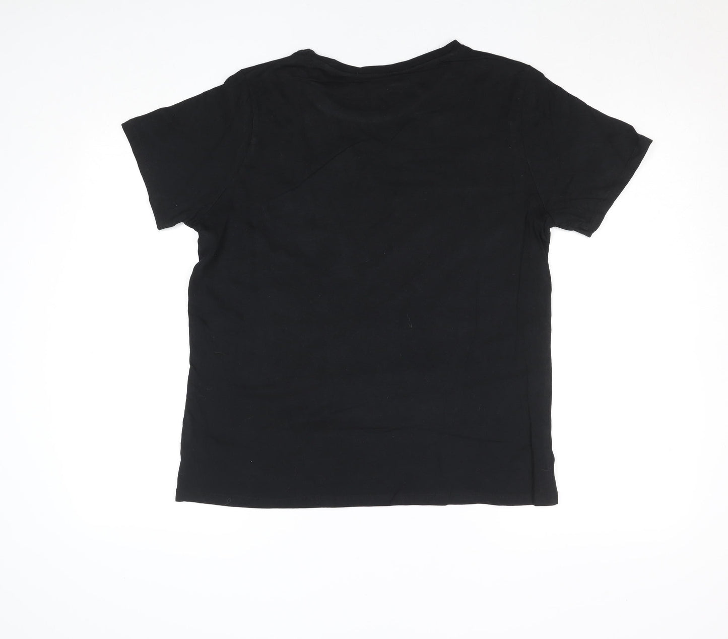 Disney Women's Black Tinker Bell Christmas Graphic T-Shirt Size 14