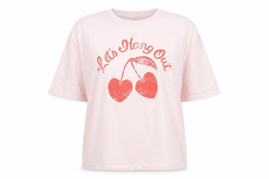 Marks and Spencer Teens Pink Basic Crew Neck Funny T-Shirt Size 14