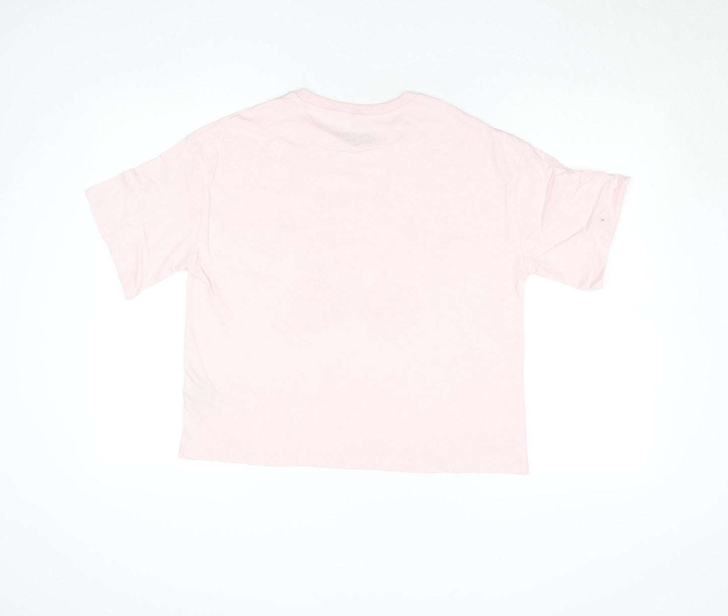 Marks and Spencer Teens Pink Basic Crew Neck Funny T-Shirt Size 14