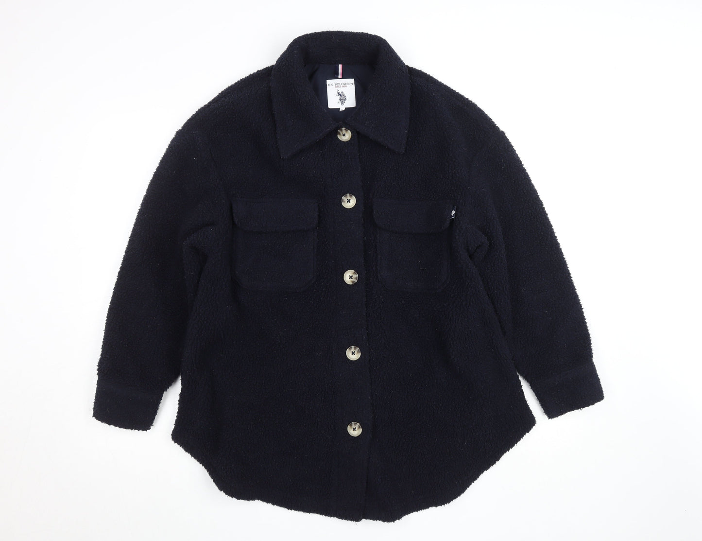 U.S. Polo Assn. Women’s Black Fleece Button Jacket Size S