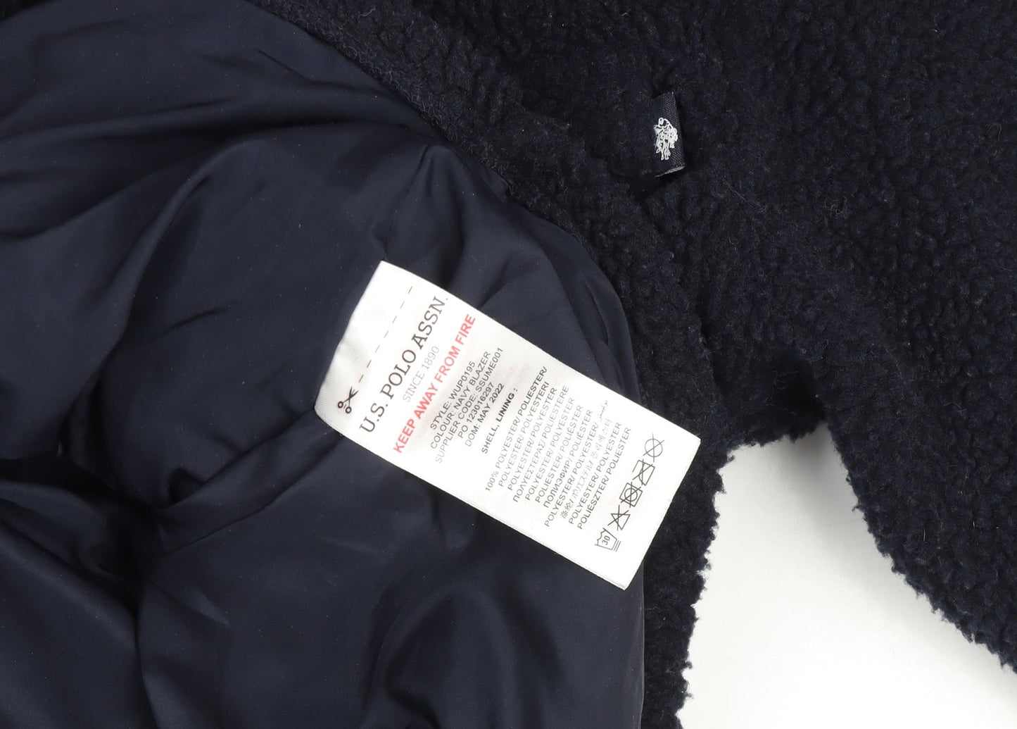 U.S. Polo Assn. Women’s Black Fleece Button Jacket Size S