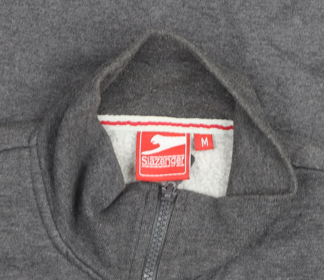 Slazenger Mens Grey 1/4 Zip Sweatshirt M Regular Fit Pullover