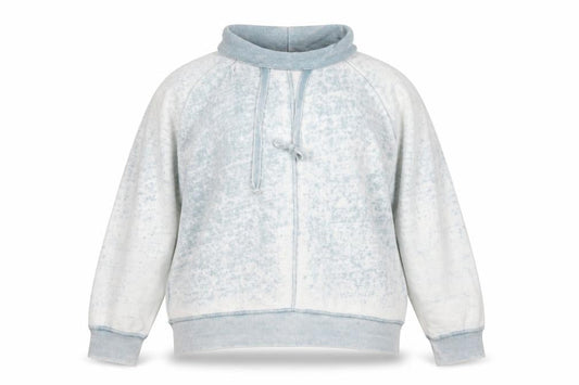 Ocean Drive Women’s Blue High Neck Long Sleeve Pullover Top L