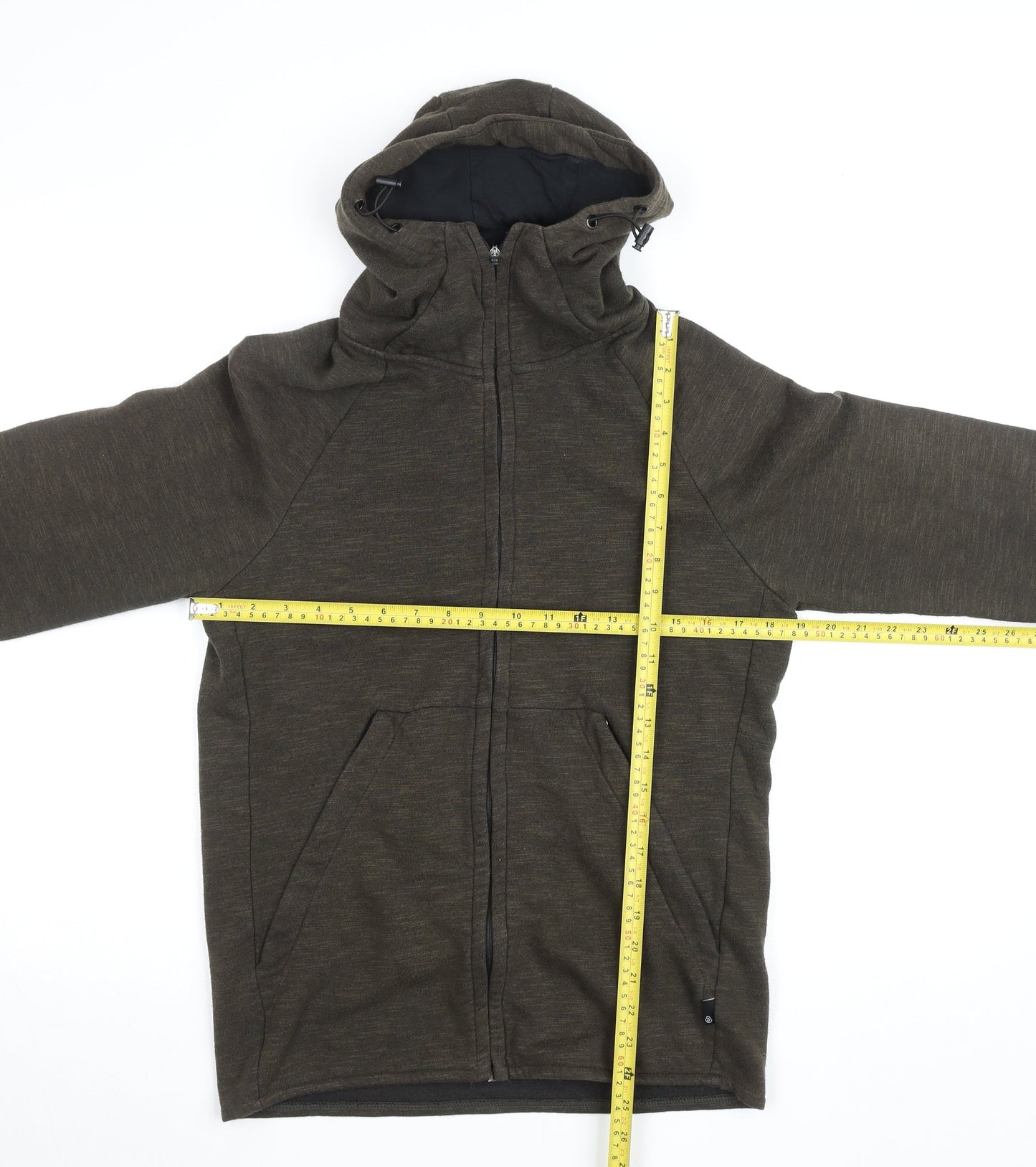 Blue Tech Men's Brown Full Zip Hoodie Size S