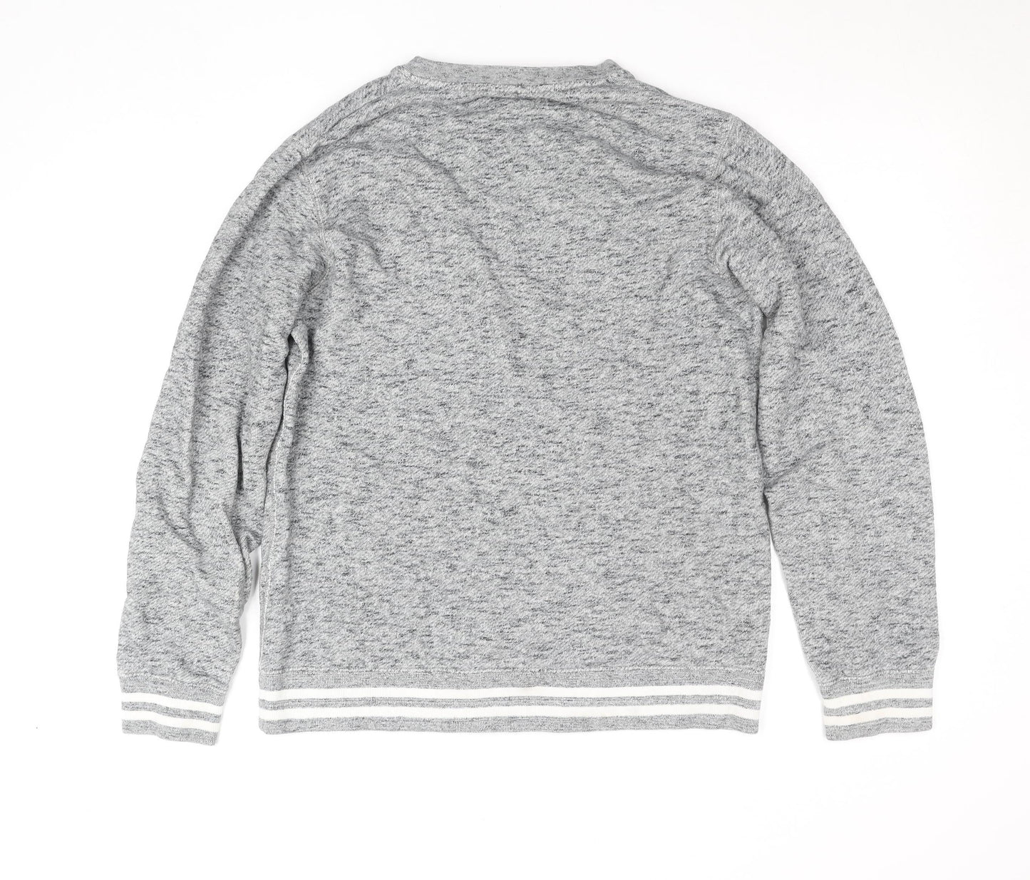 Shore Leave Men's Grey Knit Cotton Crew Neck Sweatshirt M