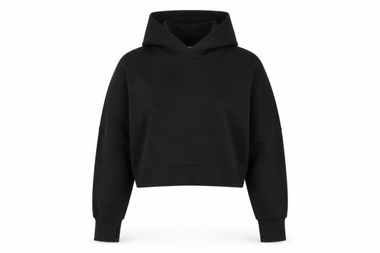 Adidas Womens Black Hoodie Size L Relaxed Fit Pullover Sweatshirt