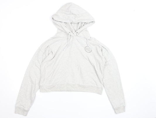 Jack Wills Womens Grey Size 6 Pullover Hoodie Sweatshirt