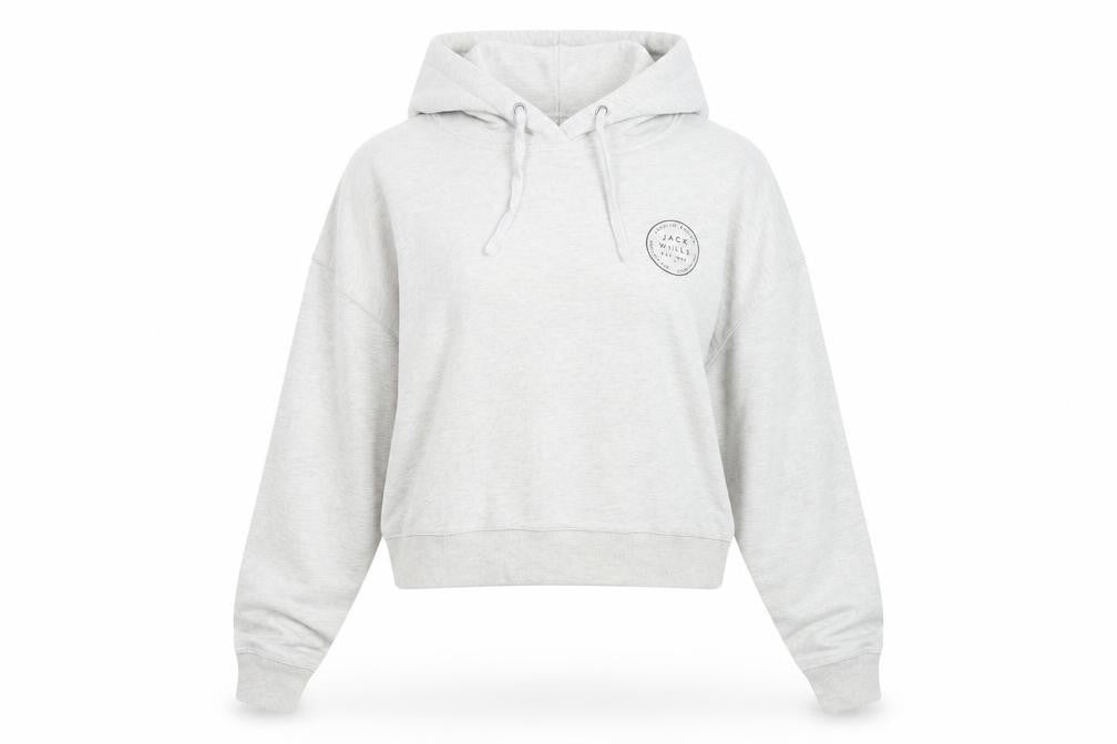 Jack Wills Womens Grey Size 6 Pullover Hoodie Sweatshirt