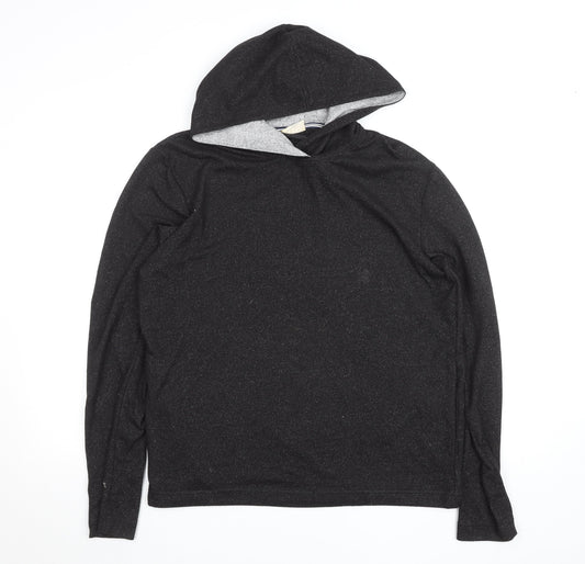 Marks and Spencer Men's Charcoal Grey Pullover Hoodie Size M