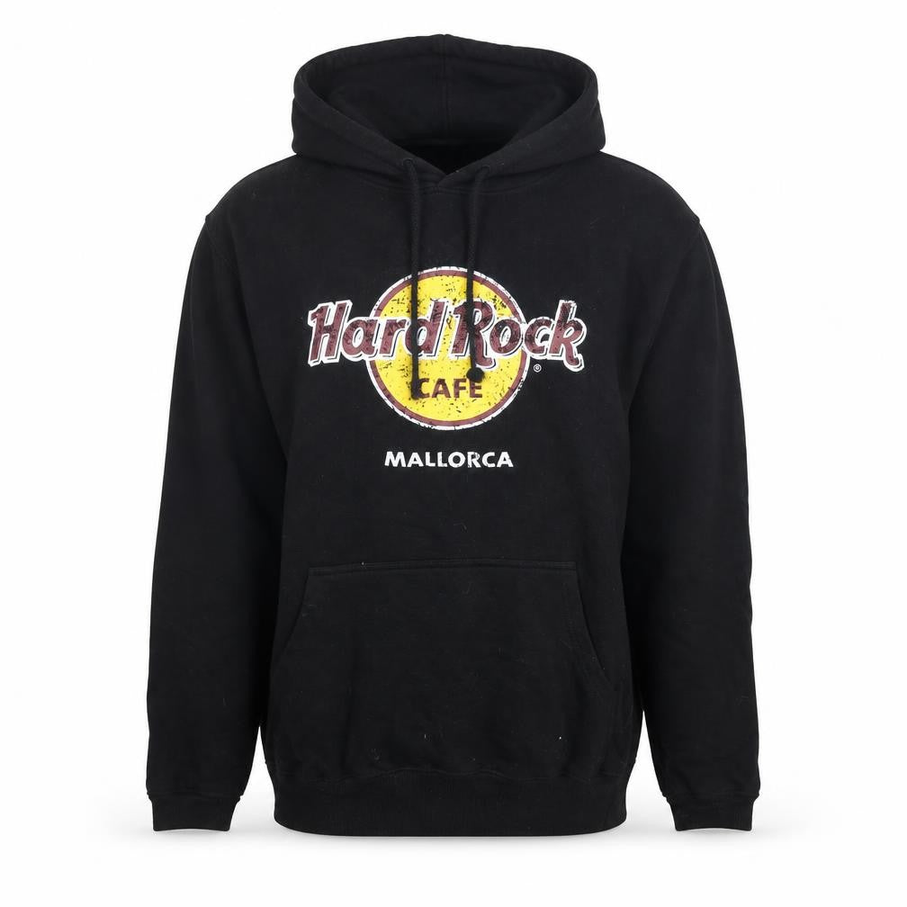 Hard Rock Mens Black L Pullover Hoodie Mallorca Logo Sweatshirt