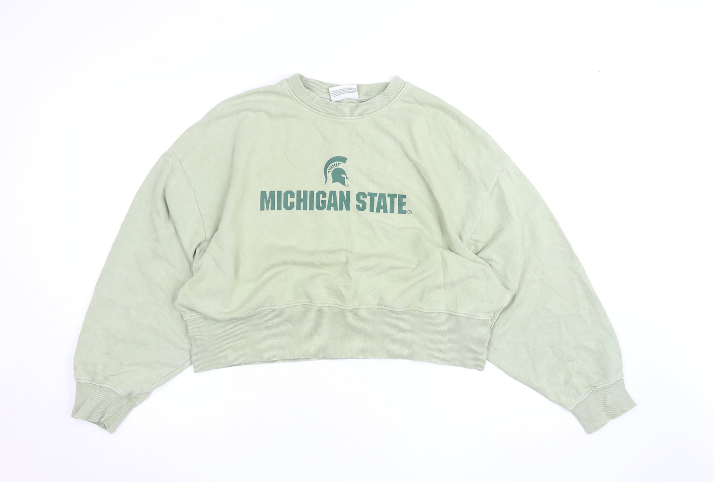 MSU Michigan State Women’s Green Crew Neck Pullover Sweatshirt XS