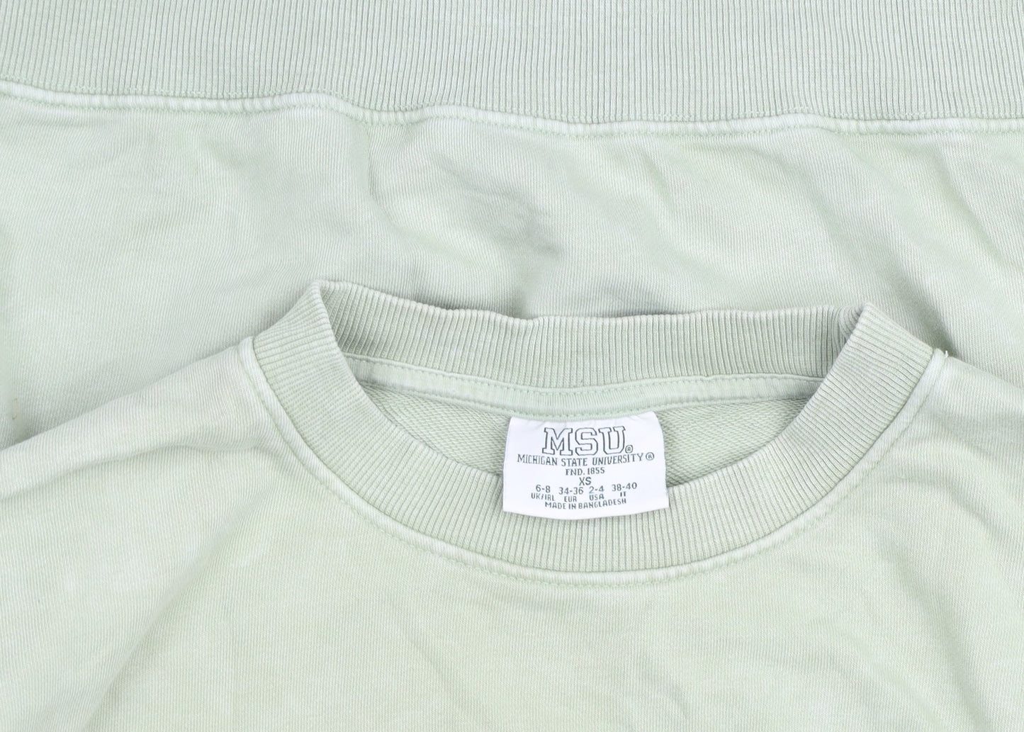 MSU Michigan State Women’s Green Crew Neck Pullover Sweatshirt XS