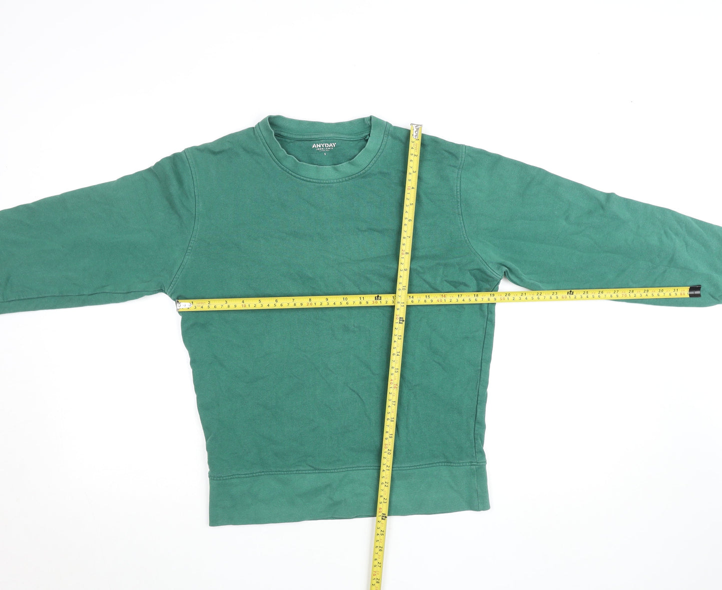 John Lewis ANYDAY Green Cotton Crew Neck Sweatshirt Women’s Small