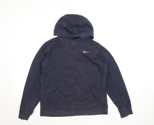 Nike Teens Blue Pullover Hoodie XL Logo Fleece Sweatshirt