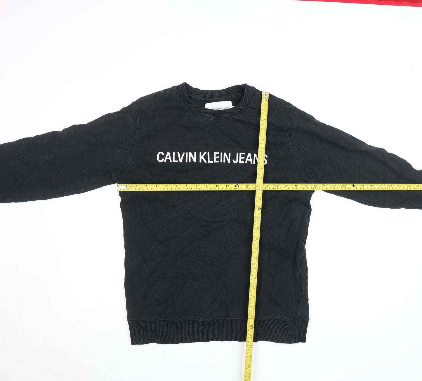 Calvin Klein Jeans Men's Black Logo Sweatshirt Size M Pullover