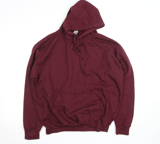 Club Classic Men's Red XL Pullover Hoodie Cotton Blend