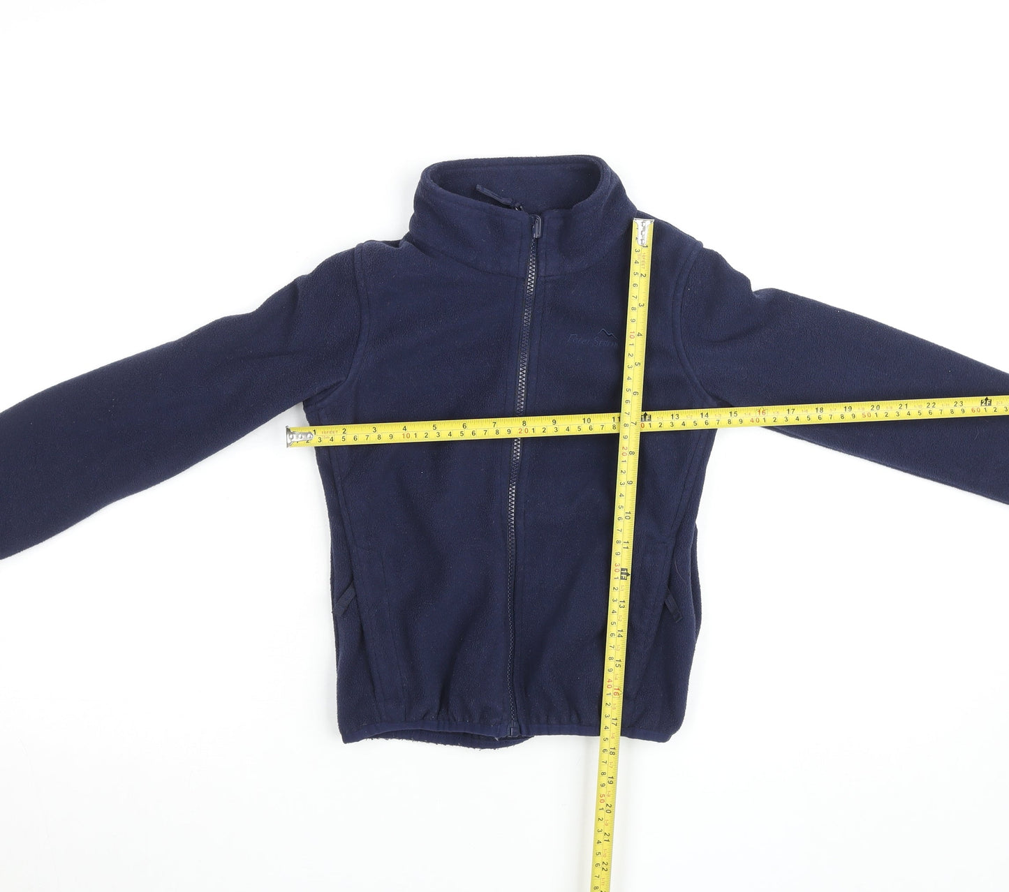 Peter Storm Boys Navy Full Zip Fleece Hoodie 7-8 Years Lightweight Warm