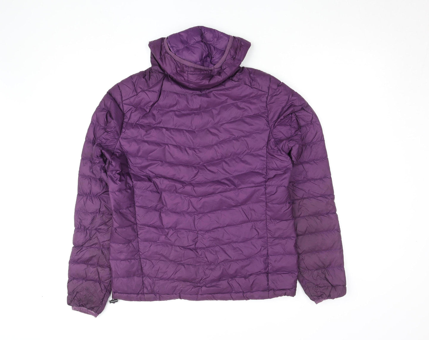 Hi Gear Womens Purple Puffer Jacket Size 10 Hooded Lightweight Zip Coat