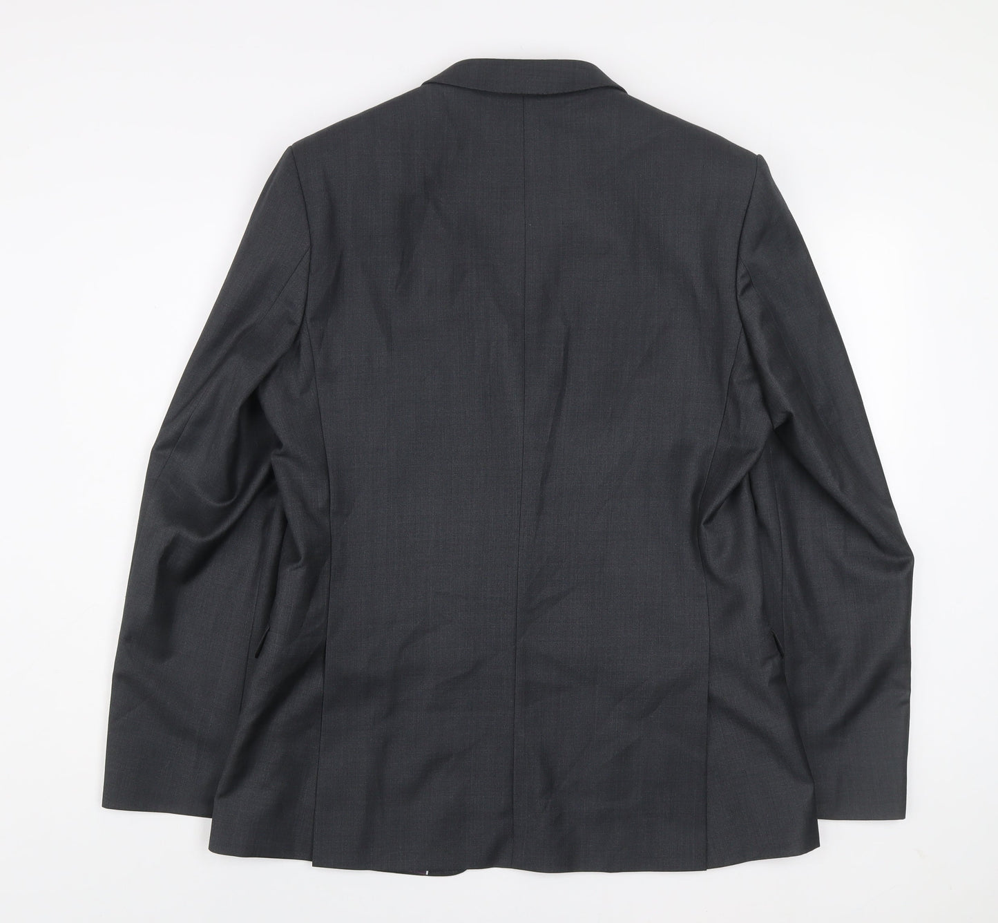 Red Herring Men's Grey 42L Long Regular Fit Two-Button Suit Jacket