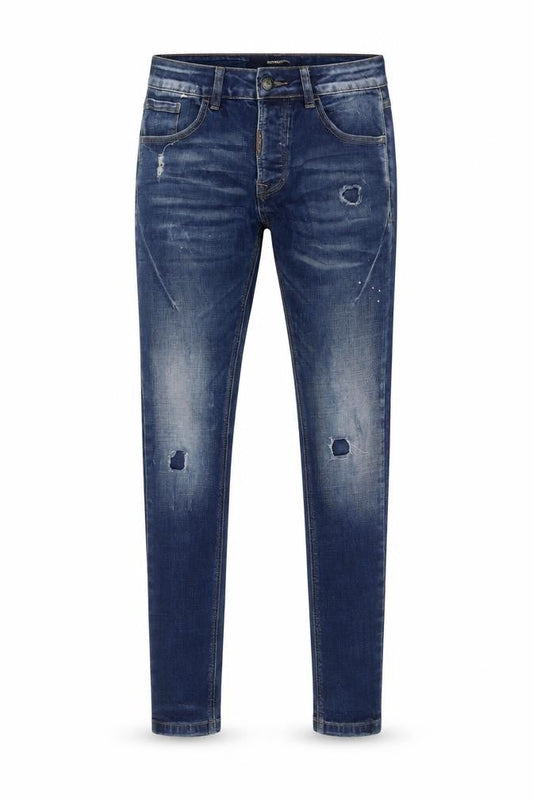 Alessandro Zavetti Men's Blue Distressed Slim Denim Jeans Size 28