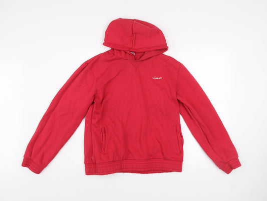 LA Gear Womens Red Pullover Hoodie Size 16 Regular Fit Fleece