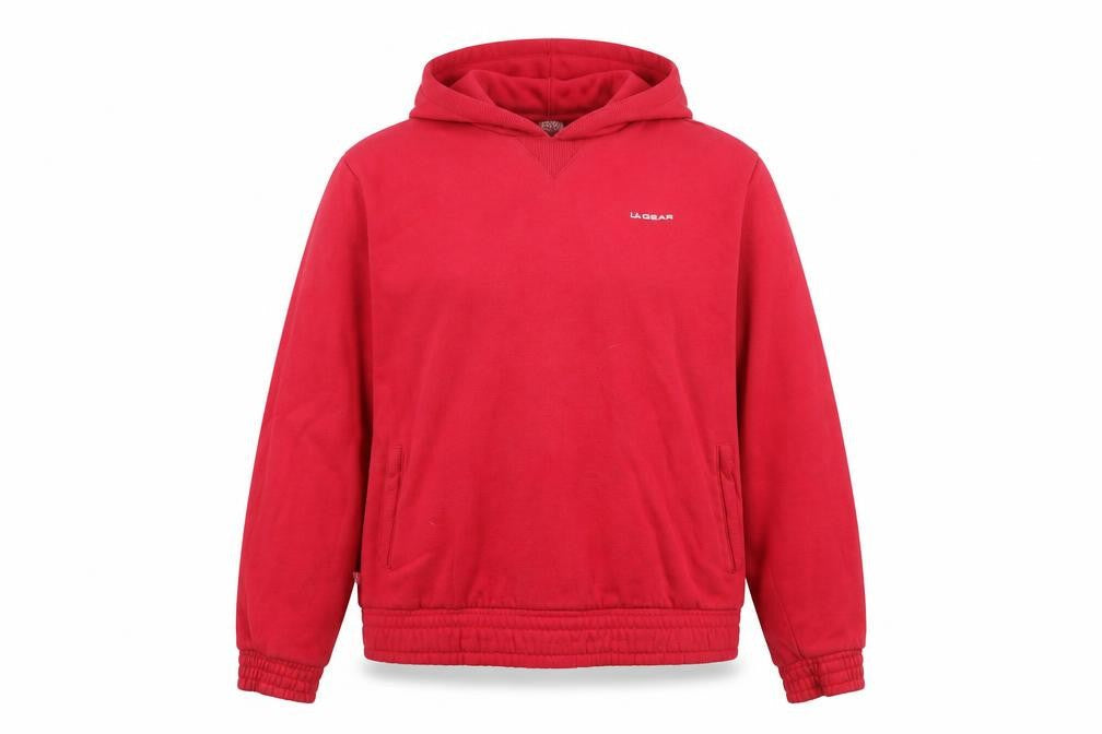 LA Gear Womens Red Pullover Hoodie Size 16 Regular Fit Fleece