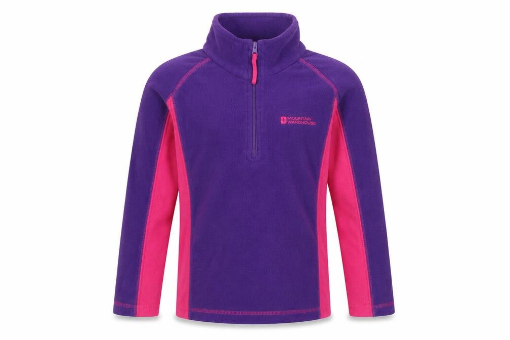 Mountain Warehouse Girls Purple Pink Fleece Pullover Sweatshirt 7-8 Years