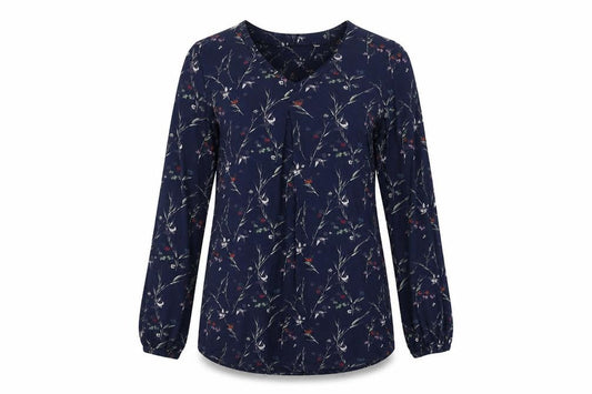 FatFace Women’s Blue Floral Long Sleeve Tunic Blouse Size 10