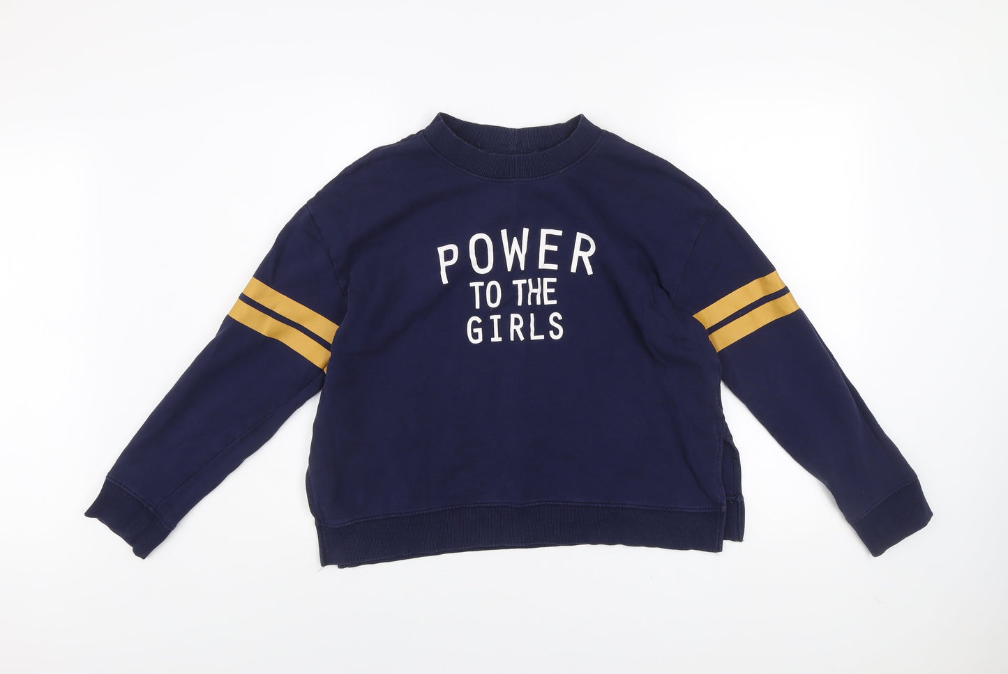 H&M Divided Women's Navy Blue Cotton Pullover Sweatshirt Size L