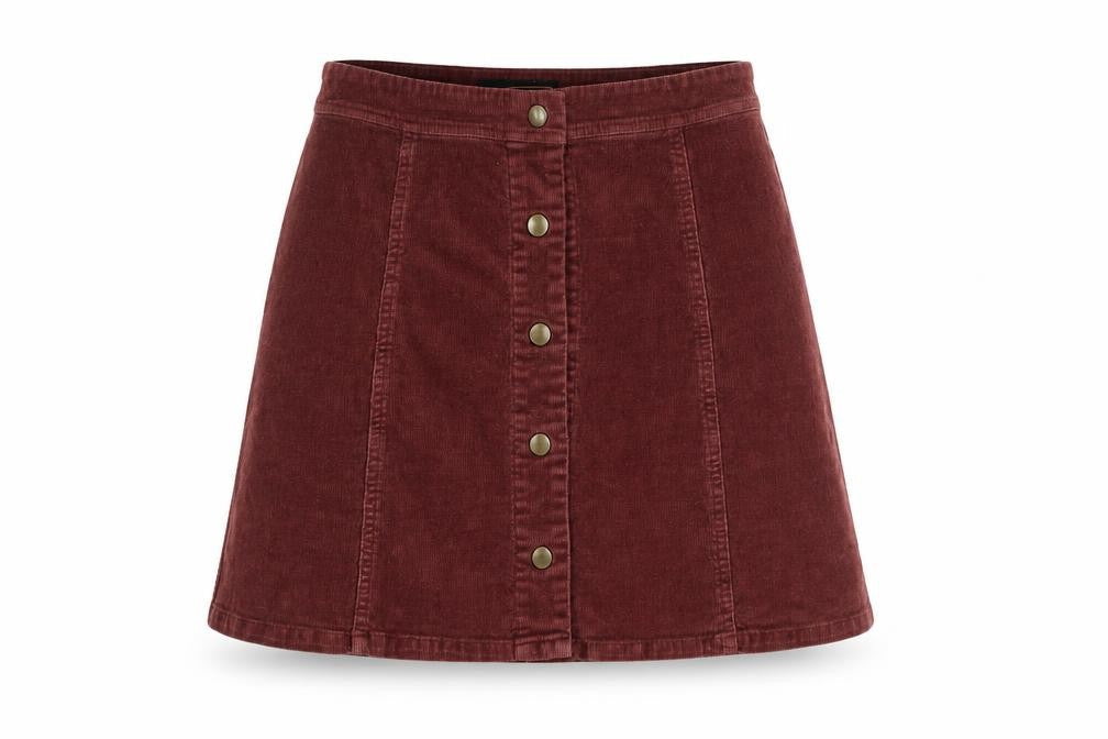 Seven Sisters Womens Brown Corduroy A-Line Mini Skirt XXS