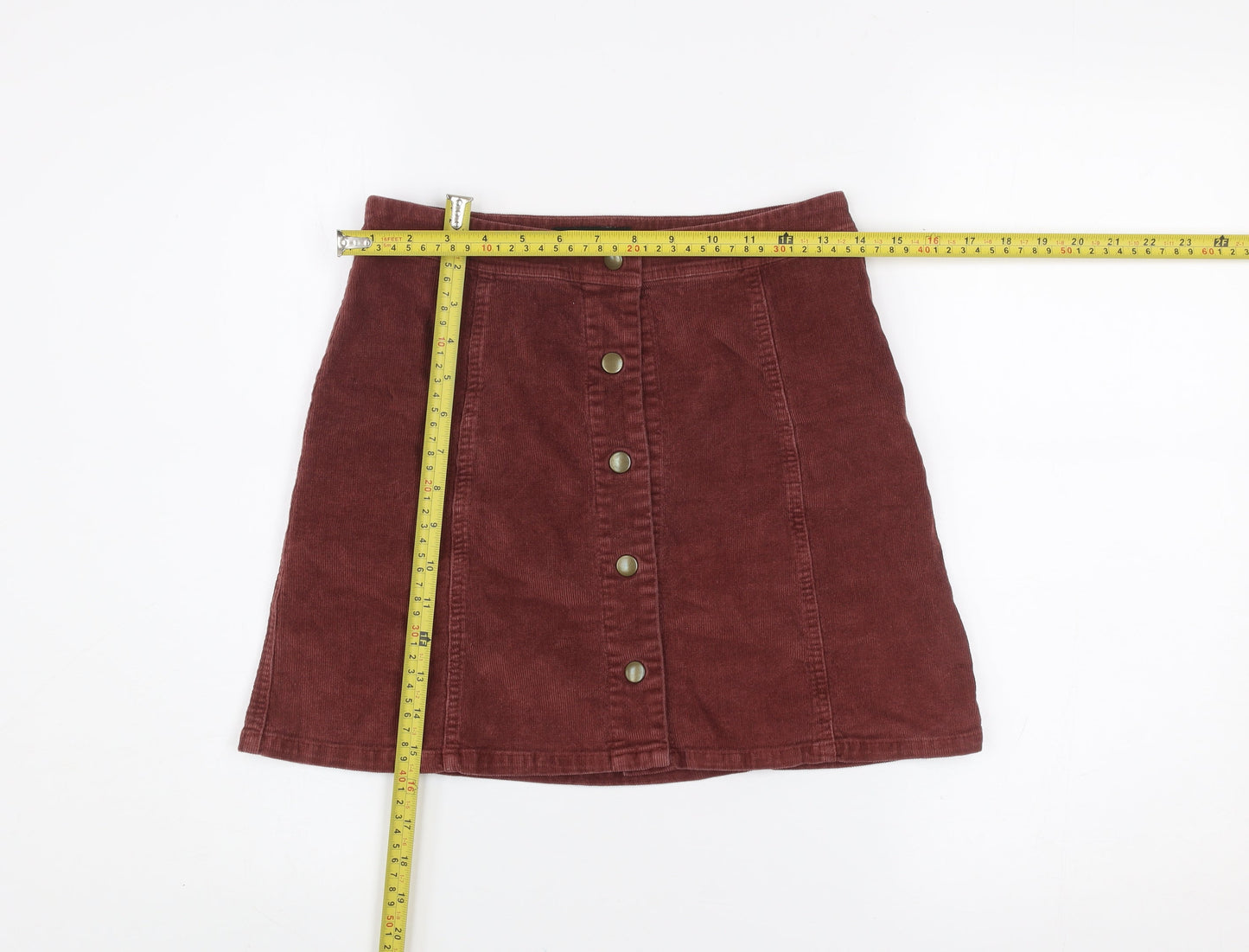 Seven Sisters Womens Brown Corduroy A-Line Mini Skirt XXS