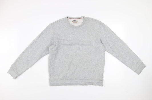 Lands' End Men's Grey Pullover Sweatshirt M Regular Fleece Crew Neck