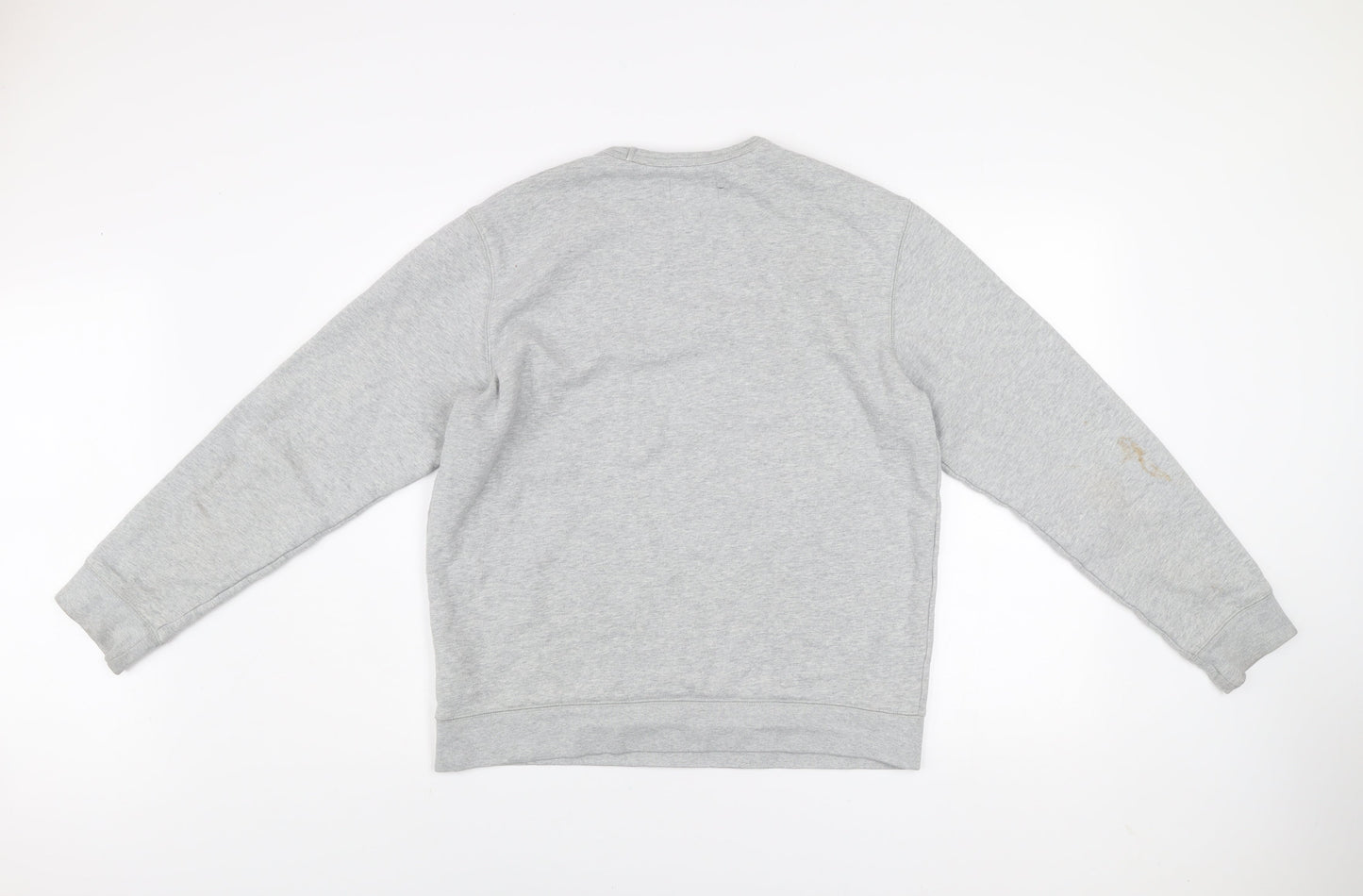 Lands' End Men's Grey Pullover Sweatshirt M Regular Fleece Crew Neck
