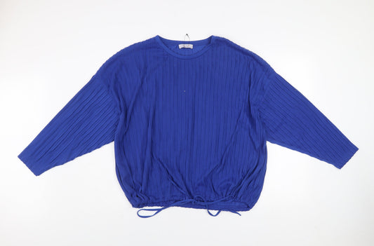 Marks and Spencer Women's Blue Relaxed Fit Tunic Blouse Size 22
