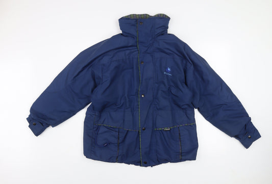 M.J. Kirby Men’s Blue Waterproof Parka Jacket M Regular Vintage