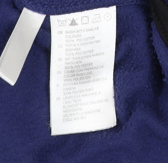 H&M Girls Blue Fleece Zip-Up Activewear Jacket Size 14 Regular Fit