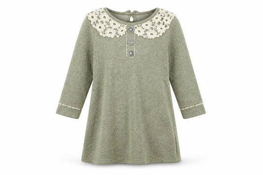 River Island Women’s Green Lace Collar Shift Dress Size 10