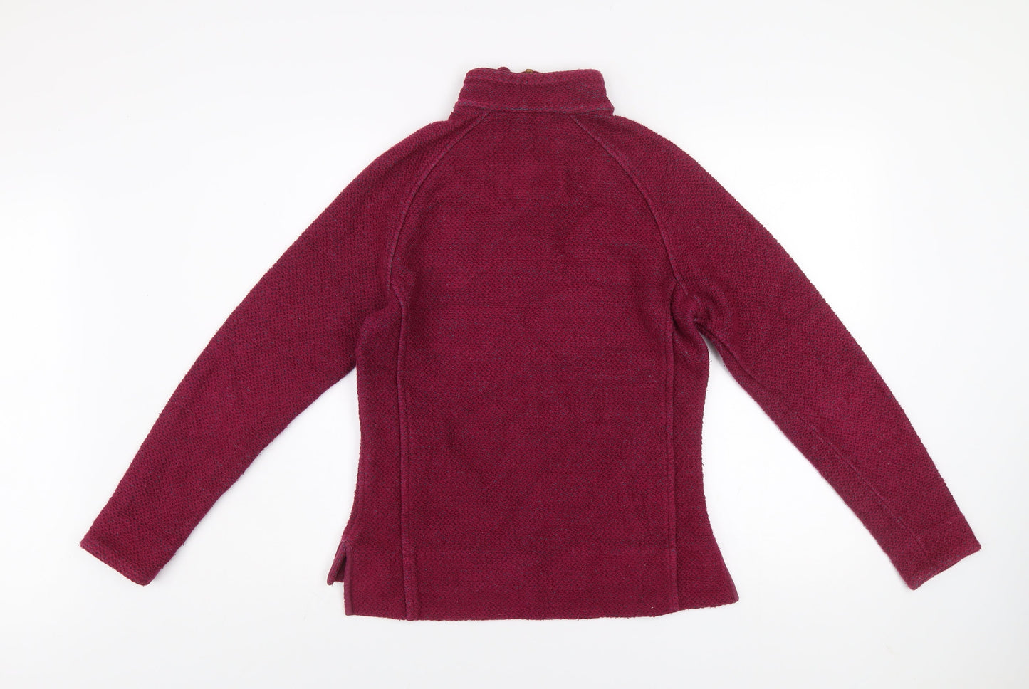 Weird Fish Women's Red 1/4 Zip Cotton Blend Pullover Sweatshirt Size 10