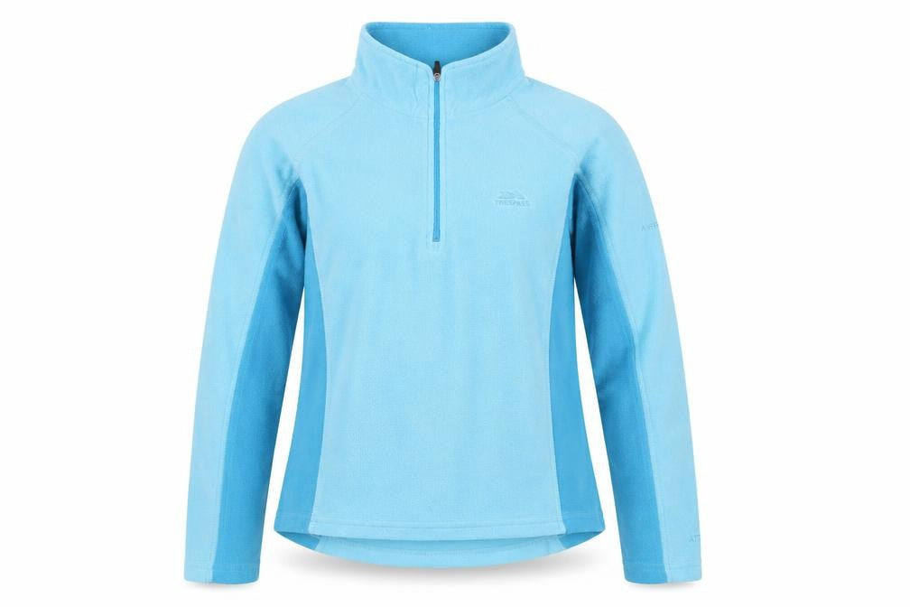 Trespass Women Blue L 1/2 Zip Fleece Pullover Sweatshirt Outdoor Hiking