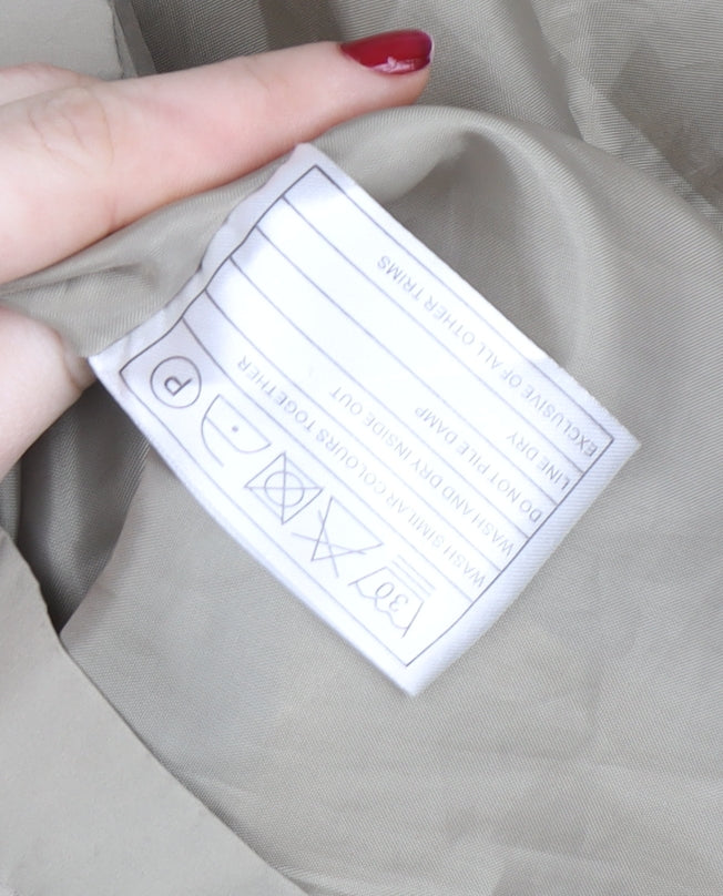 Klass Collection Womens Beige Hooded Rain Coat Size 12